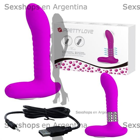 Vibrador rotativo para estimular el punto g y carga usb